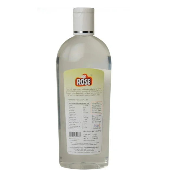 Rose Coconut Virgin Oil 200 ml pet bottle